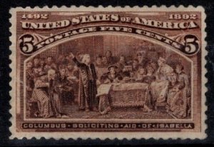 1893 US Scott #-234 Columbian Exposition Columbus Soliciting Aid of Isabella MNH