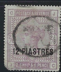 Great Britain off in Turkey #3 Used 1885 issue; short corner bottom (an3140)