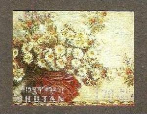 Bhutan 1970 Flower Relief Paintings by Monet Tree Plant Vase Sc 114M MNH # 2554