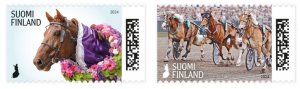 Finland 2024 100 years of Royal trots Horses set of 2 stamps MNH