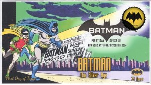 AO-4930-2, 2014, Batman, Silver Age, Signal, Add-on Cachet, Pictorial Postmark,