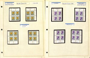 Canada Stamp Collection on 28 Pages, Mint NH Inscription Blocks Definatives (BB)