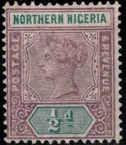 Northern Nigeria Scott 1 MH* Victoria single Crown CA wmk