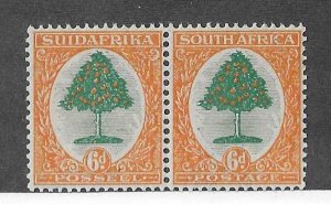 South Africa Sc #25 6p pair OG VF