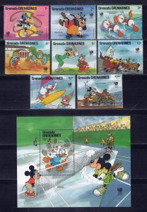 Grenada Grenadines 939-948 MNH Disney Olympics Sports Baseball ZAYIX 0724M0096