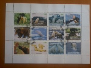 LIBERIA CINDERELLA SHEET USED POLAR BEARS