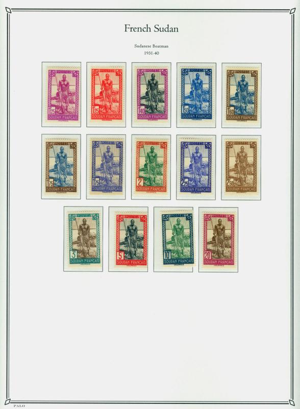 French Colonies 1892-1940 - Complete MINT Collection of 13 different Colonies /*