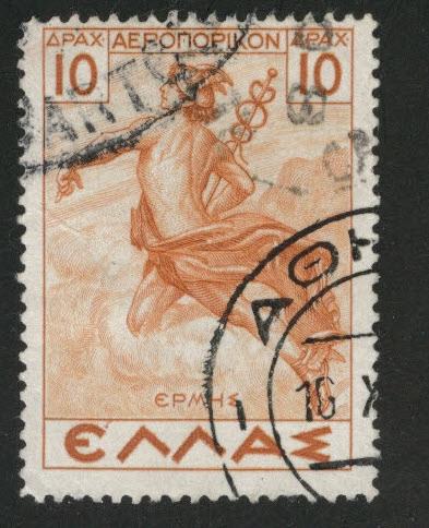 GREECE Scott C35 Used airmail stamp