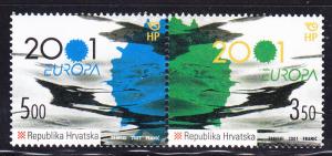 Croatia.. 2001 EUROPA Pair . VF/NH(**)