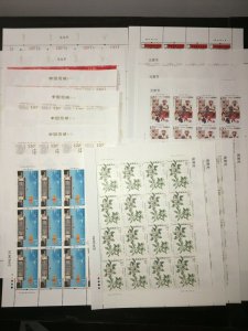 China 2018 Compelet Set of Full Sheets, MNH