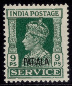 INDIAN STATES - Patiala GVI SG O74, ½a purple, M MINT. 
