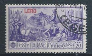 Italy-Lero #12 Used 20c Ferrucci Leading Army Issue Ovptd. Lero