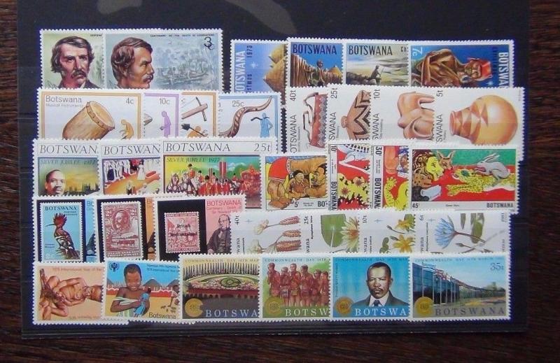 Botswana 1973 1983 sets Livingstone Jubilee Handicrafts Rowland Hill IYC etc MNH