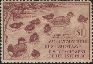 US Scott #RW8 Mint Hinged 1941 US Federal Duck Stamp