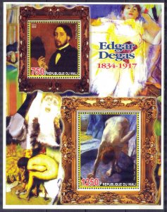 Mali 2005 Art Paintings Edgar Degas Sheet MNH