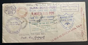 1938 Suva Fiji Navigation Co Tin Can Canoe Mail cover To Niuafoou Tonga Toga