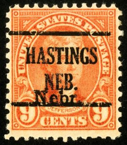 US Stamps # 678 MNH F-VF Hastings NE Pre-Cancel Scarce 