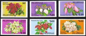 Philippines #1411-16 flowers MNH