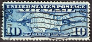 1926, US 10c, Map of the USA, Used, Sc C7