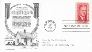 1965 FDC, #1269, 5c Herbert Hoover, Aristocrats-Lowry