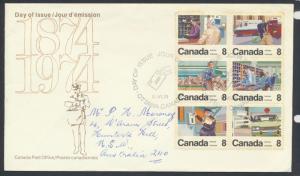 FDC SG 776a block of 6 SC# 639a SPECIAL - please read details - Letter Carrier