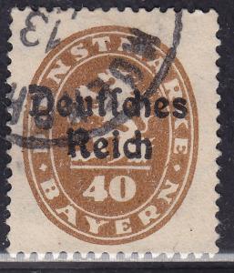 Bayern O57 Hinged 1920 Coat of Arms O/P