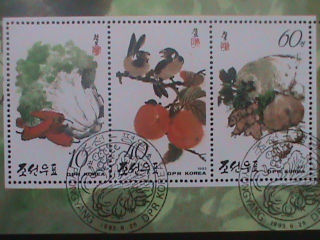 ​KOREA-1993-SC#3232a-  FRUITS AND VEGETABLES-OG CTO -SHEET- VF-LAST ONE