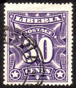 1906, Liberia 30c, Used, Sc 108