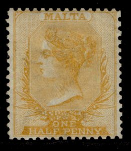 MALTA QV SG12, ½ bright orange-yellow, M MINT. Cat £275.