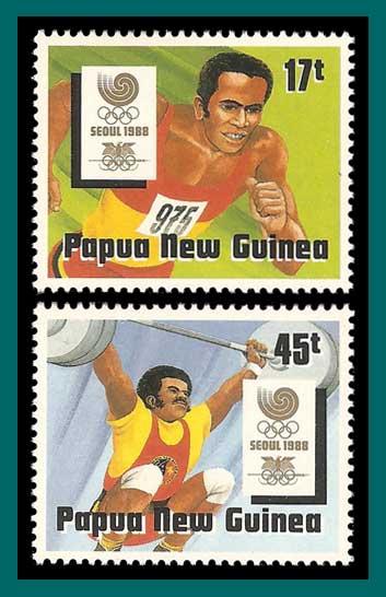 Papua New Guinea 1988 Olympic Games, MNH  701-702,SG583-SG584