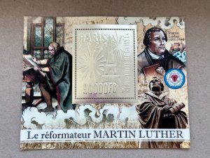 Martin Luther's reform 2024 year 8 blocks Foil. Silver.  perforated  NEW...