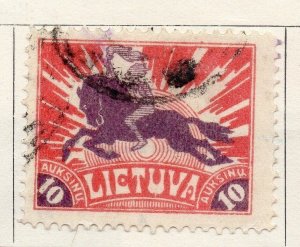 Lithuania 1921 Early Issue Fine Used 10auk. 104255