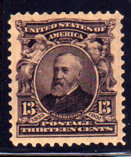 MALACK 308 SUPERB OG H, large margins, well centered, GEM! g7684