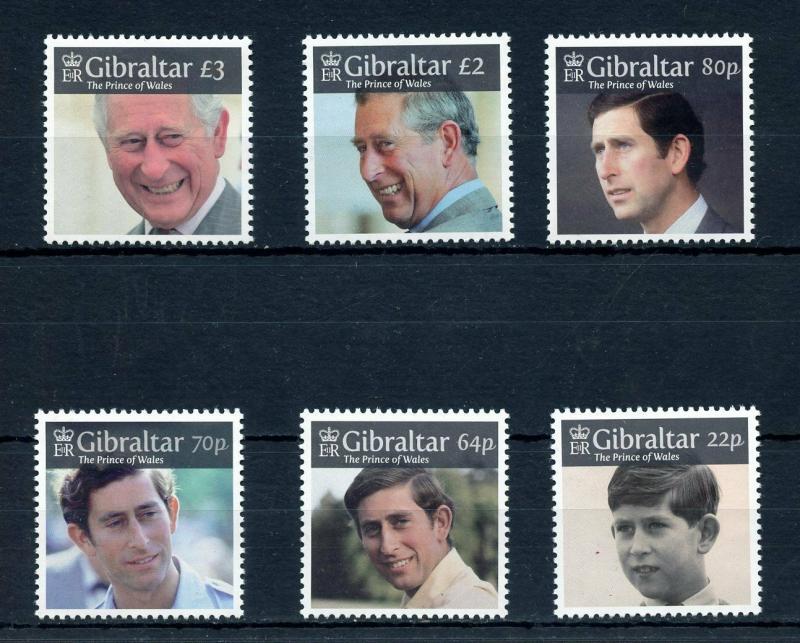 GIBRALTAR  2019  PRINCE CHARLES OF WALES  SET  MINT NEVER HINGED 