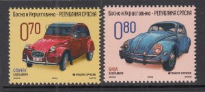 Bosnia and Herzegovina Serbian Admin 377-379 Cars MNH VF