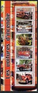 BENIN - 2003 - Fire Engines #1 - Perf 6v Sheet - MNH - Private Issue