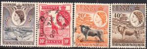 Kenya, Uganda & Tanganyika #103-117 Used Set