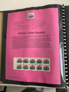 USPS Souvenir Page Scott  , 1993 african violet booklet stamps