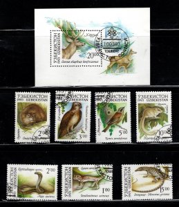 Uzbekistan - #7 - 14  Fauna set/8 - CTO