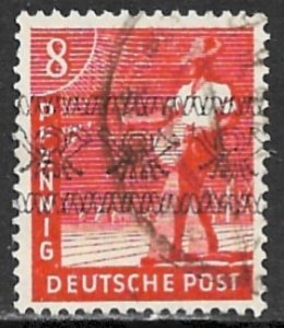 GERMANY 1948 8pf US BRITISH ZONES POST HORN Ovpt Sc 602 VFU