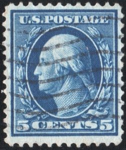 SC#335 5¢ Washington Single (1908) Used