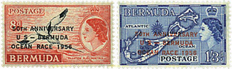 33454 MNH BERMUDAS 1956 REGATA ESTADOS UNIDOS-BERMUDAS