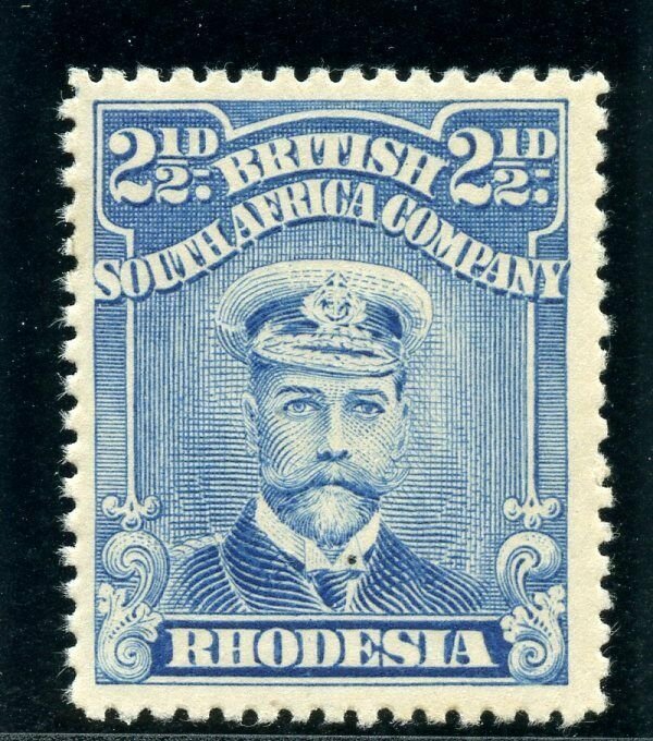 Rhodesia 1913 Admirals 2½d bright blue MLH. SG 208. Sc 123a