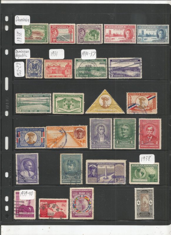 DOMINICAN REPUBLIC COLLECTION ON STOCK SHEET, MINT/USED