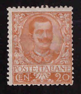 ITALY Scott 80 MH* 20c  Humbert orange stamp