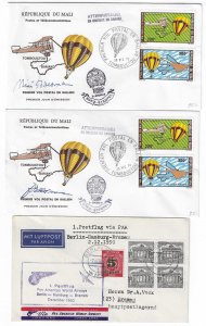 POSTAL HISTORY 1950-72 Six balloon covers includes Pan - 26428