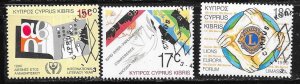 Cyprus #752-754 (CTO) CV $3.00