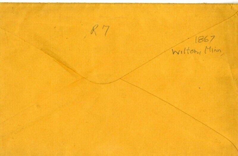 US Stamps Cover # 65 Rare Usage 1867 Welton Man