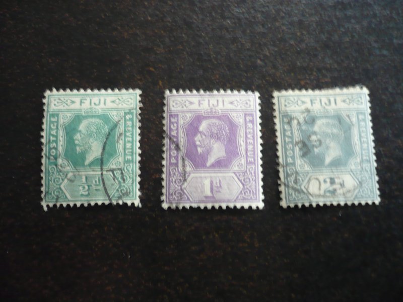 Stamps - Fiji - Scott# 94,96,98 - Used Part Set of 3 Stamps