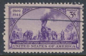 USA  SC#  922   Used 1944  Transcontinental Railroad  see scan